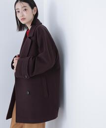 NATURAL BEAUTY BASIC ベージュ ダブルブレストピーコート NATURAL BEAUTY BASIC ベージュ ダブルブレストピーコート NATURAL