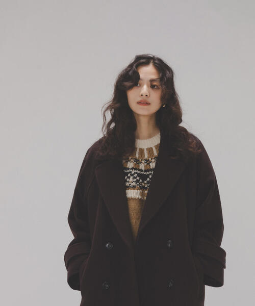NATURAL BEAUTY BASIC ピーコート pコート ダブルブレスト NATURAL BEAUTY BASIC ピーコート pコート ダブルブレスト