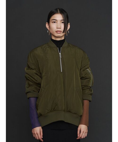 UN3D.（アンスリード） MA-1 HALF-ZIP TOP「セットアップ着用可能