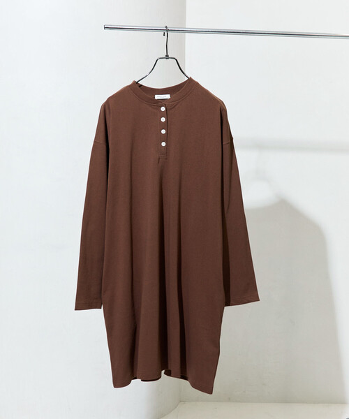 ワンピース 限定展開　USA コットン ヘンリーネック ミニ ワンピース | FREAK'S STORE | 02
