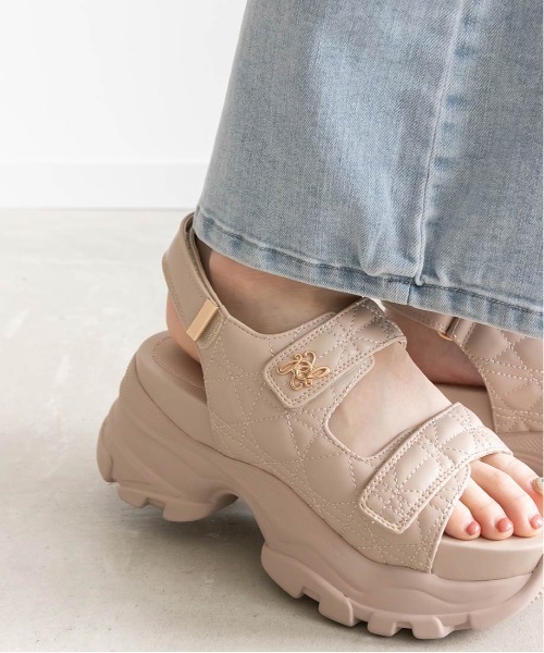 「RANDA」 ヒールサンダル L クリーム レディース_画像3