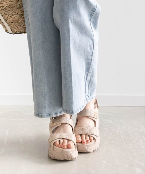 「RANDA」 ヒールサンダル L クリーム レディース_画像4