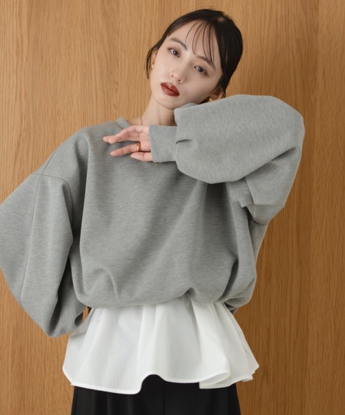 hinari（ヒナリ） トレーナー スウェット ボンディングショート