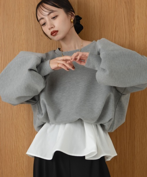 hinari（ヒナリ） トレーナー スウェット ボンディングショート