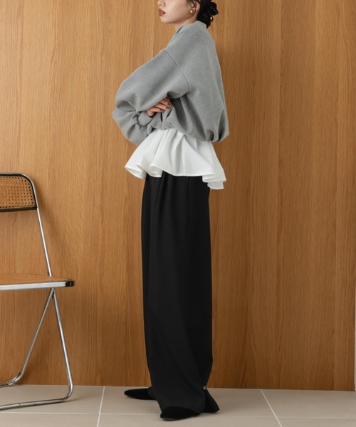 hinari ボンディングショートスウェット　キャメル　タグ付き　新品未開封 ボンディングショートスウェット（スウェット）｜hinari（ヒナリ）の