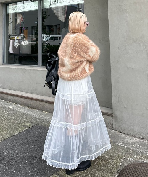 Alley Tokyo ブルゾン アウター ふわっふわの鹿柄ブルゾン レディース