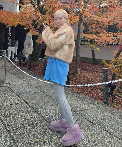 Alley Tokyo ブルゾン アウター ふわっふわの鹿柄ブルゾン レディース