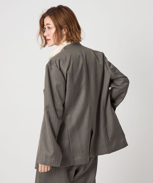 conte ジャケット テーラードジャケット 「conte」ストライプ