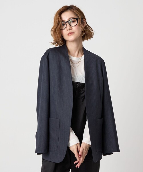 conte ジャケット テーラードジャケット 「conte」ストライプ