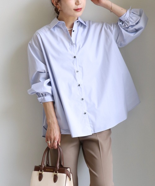 Sirin ブラウス シャツ バックボタンオーバーシャツ レディース 
