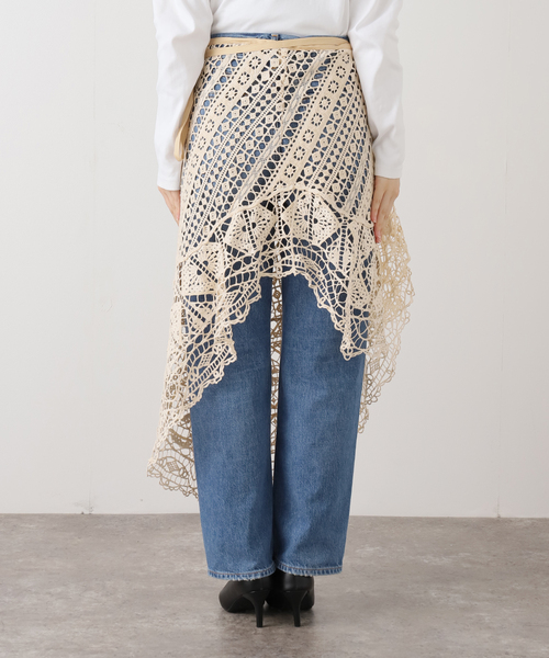 IENA LA Boucle アシンメトリー巻きスカート IENA LA BOUCLE（イエナラブークル） スカート アシメレースラップ