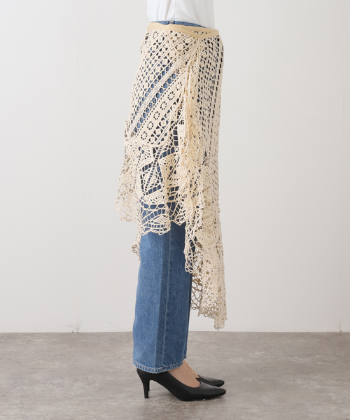 IENA LA BOUCLE（イエナラブークル） スカート アシメレースラップ