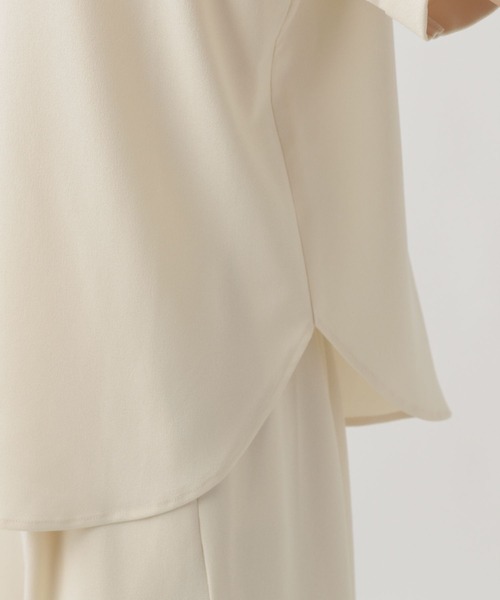 「Elura」 半袖ブラウス LARGE ブラック レディース_画像4