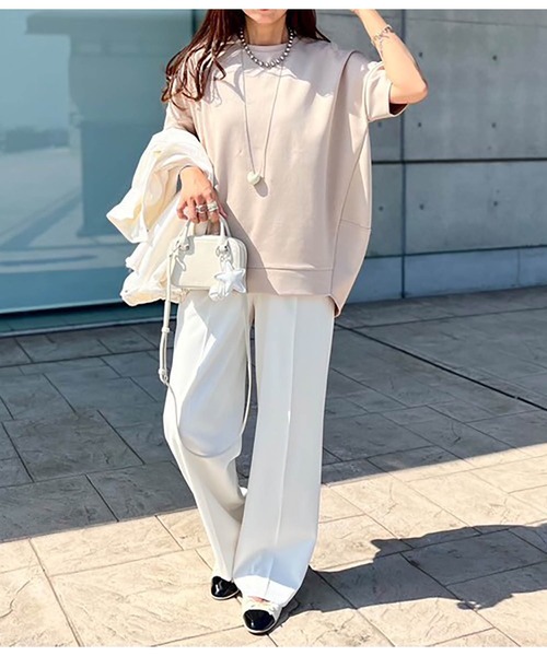 「Emma Taylor」 半袖Tシャツ FREE チャコールグレー レディース_画像5