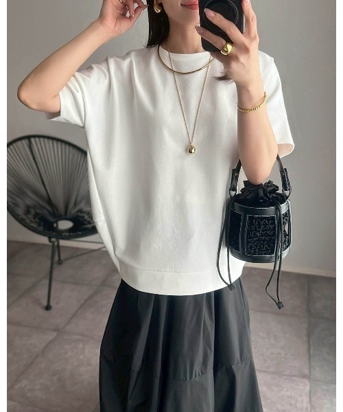 「Emma Taylor」 半袖Tシャツ FREE チャコールグレー レディース_画像7