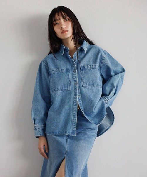 ENC ブラウス シャツ 「動画あり」basic denim shirt / ベーシック