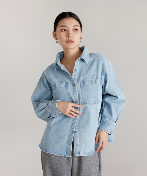 ENC ブラウス シャツ 「動画あり」basic denim shirt / ベーシック