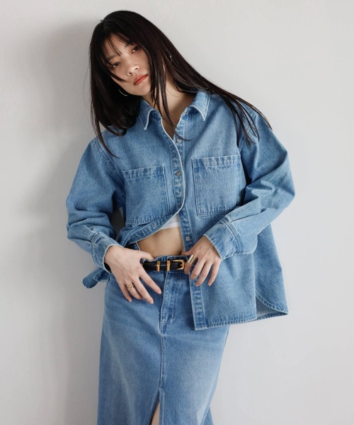 ENC ブラウス シャツ 「動画あり」basic denim shirt / ベーシック