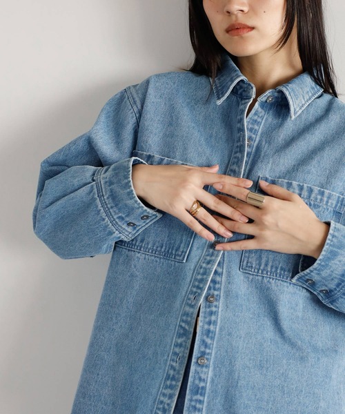 ENC ブラウス シャツ 「動画あり」basic denim shirt / ベーシック