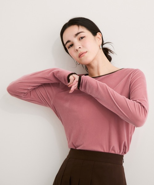 LE CERCLE par rope' tシャツ シアーベロアパイピングプルオーバー