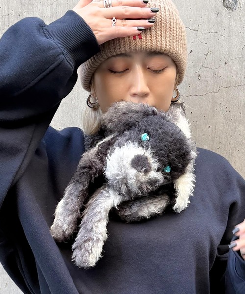 CELINE グレー マフラー 馬と車の刺繍 Casselini（キャセリーニ） マフラー ストール 「AlleyTokyo×Casselini