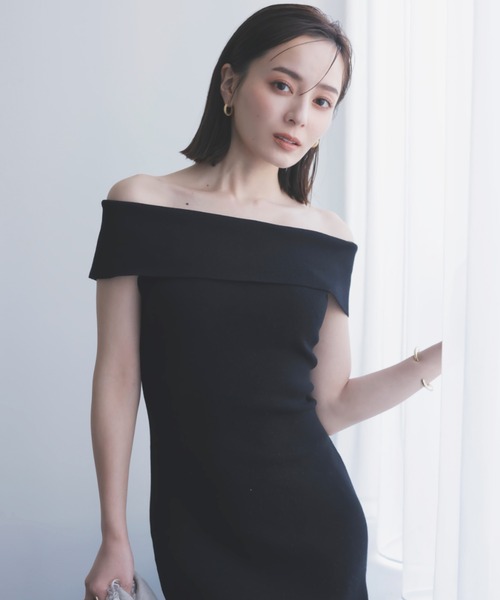 anuans（アニュアンス） ノースリーブワンピース SMALL ブラック