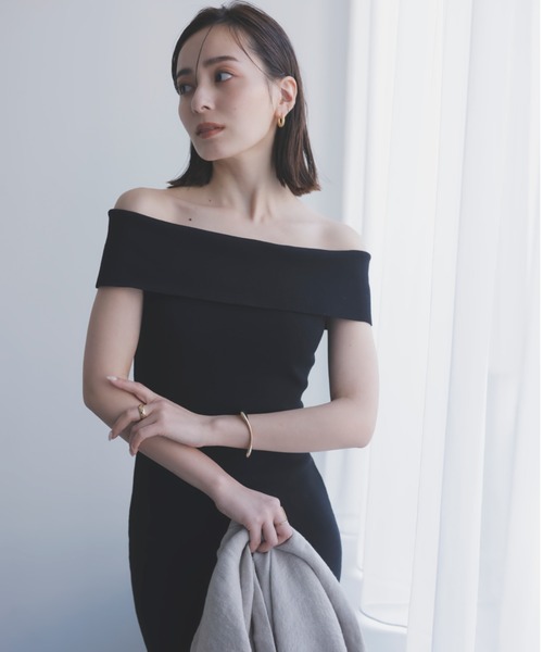 anuans（アニュアンス） ノースリーブワンピース SMALL ブラック