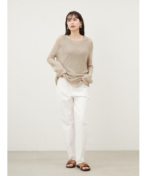 「Mila Owen」 長袖ニット 0 チャコールグレー レディース_画像2