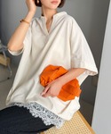 リネンシャツ ブラウス シャツ 夏 半袖 楽ち...の詳細画像1