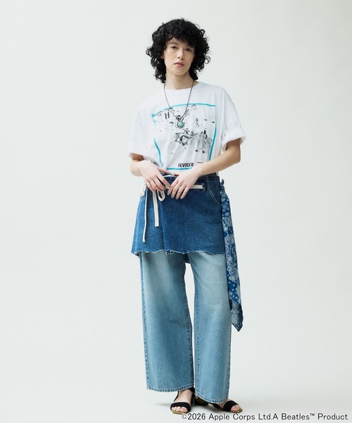 Johnbull（ジョンブル） デニムスカート デニムレイヤーラップスカート 