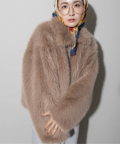 コート アウター リッチファー ショートブルソン レディース