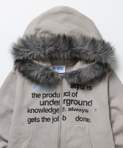 SEQUENZE パーカー 「sqnz(エスキュンズ)」sqnz fur zip pk SEQUENZE パーカー 「sqnz(エスキュンズ)」sqnz fur zip pk