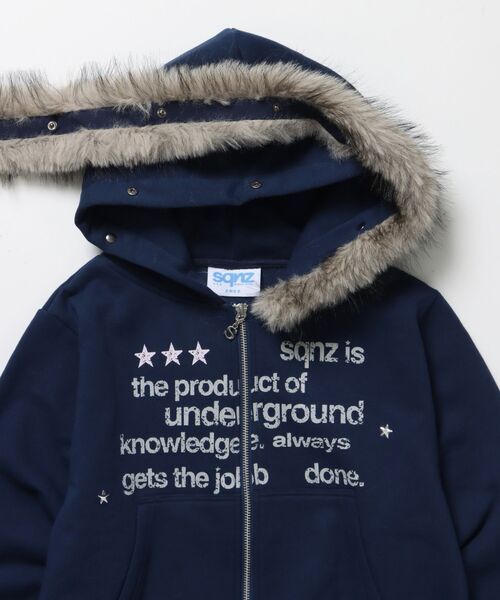 SEQUENZE パーカー 「sqnz（エスキュンズ）」sqnz fur zip pk