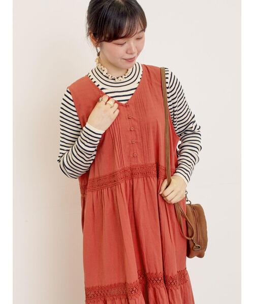 ＊Samansa Mos2 ワンピース&リブフリルタートルニットG＊ Samansa Mos2（サマンサモスモス） ニット セーター 「マシン