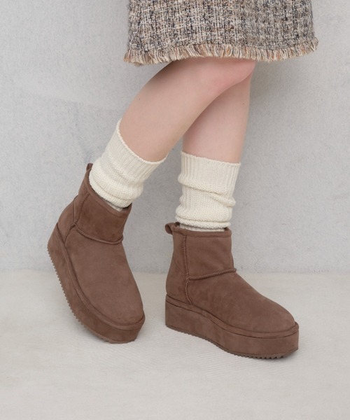 【NEW】ラウナレア（Launa lea）/【25秋冬】厚底ムートンブーツ(S160) Launa lea（ラウナレア） ブーツ 「25秋冬」厚底ムートンブーツ(S160