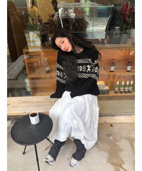 ＆soiree（アンドソワレ） ニット セーター ノルディックジャガード