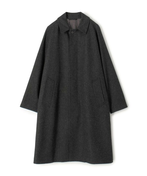 TOMORROWLAND スタンドカラーコート　ブラック　お値下げ不可 セール】 ウールフランネル スタンドカラーコート （その他アウター