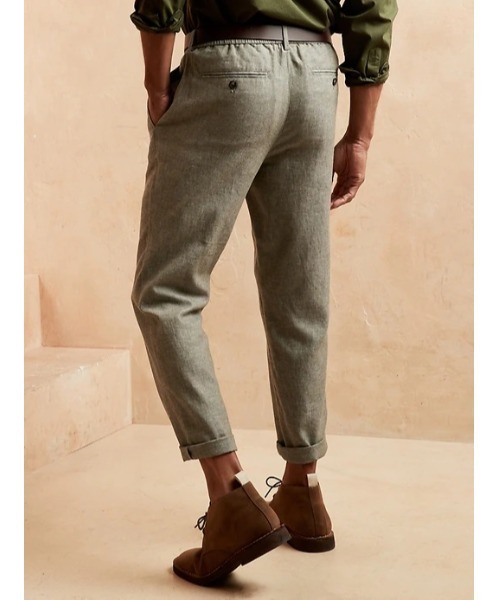 「BANANA REPUBLIC FACTORY STORE」 イージーパンツ 33/30 ネイビー メンズ_画像4