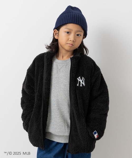 MLB ブルゾン アウター 「MLB」刺繍ロゴ ボアジャケット キッズ 子供服 