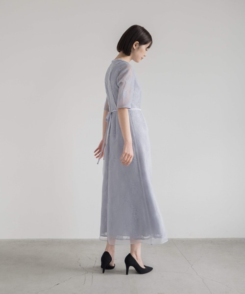 「kaene」 半袖ワンピース 34 サックスブルー レディースの画像