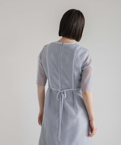 「kaene」 半袖ワンピース 34 サックスブルー レディースの画像