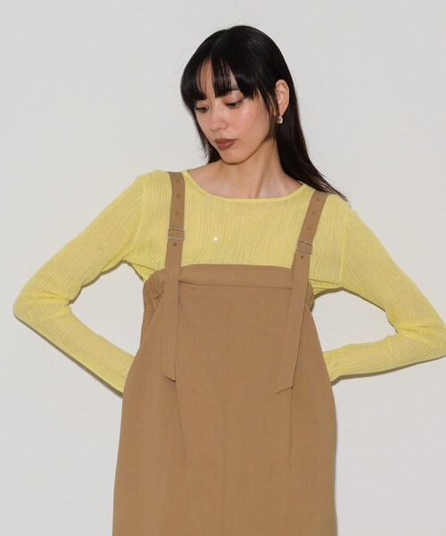 「GALLEST」 長袖ニット 38 グレー レディース_画像5