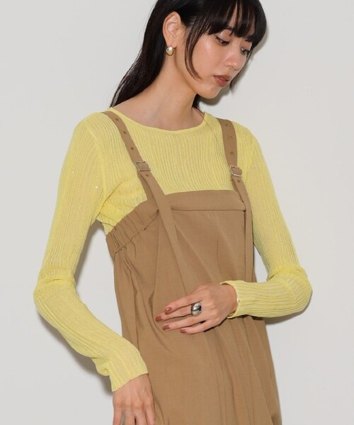 「GALLEST」 長袖ニット 38 グレー レディース_画像8