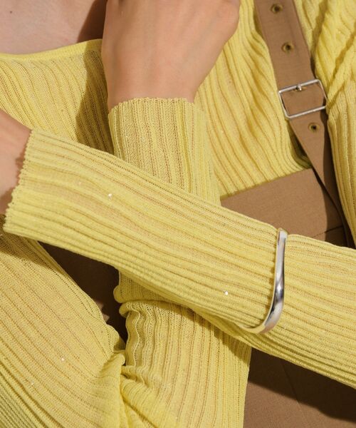 「GALLEST」 長袖ニット 38 グレー レディース_画像9