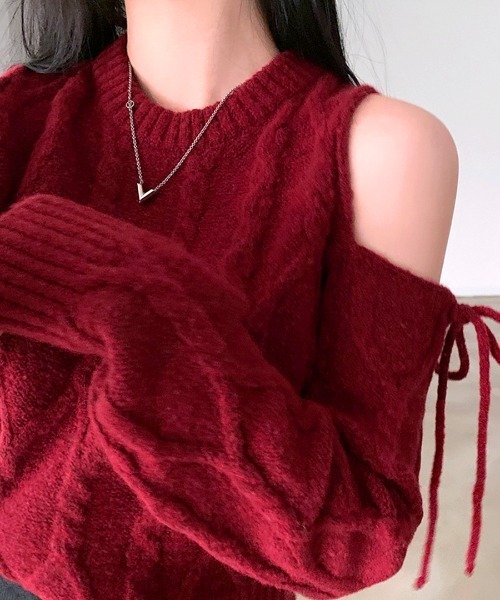 「Riff」 長袖ニット FREE ライトベージュ レディース_画像9