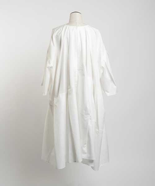 gomme（ゴム） 7分袖ワンピース MEDIUM ホワイト レディース