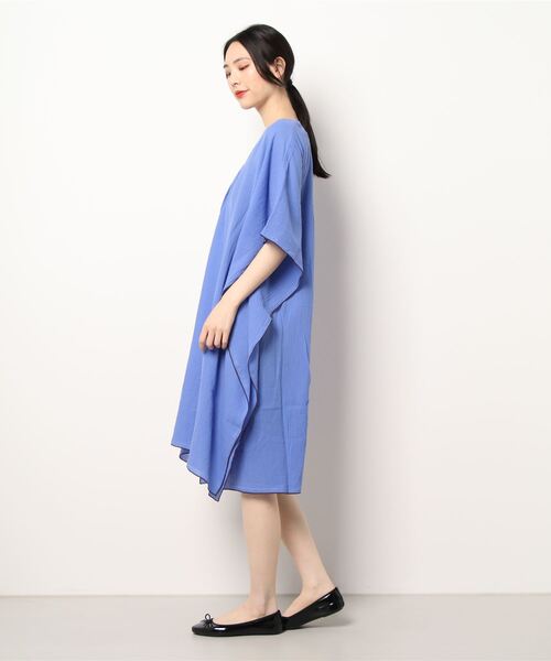 「NICOLE white」 7分袖ワンピース FREE オフホワイト レディース_画像2