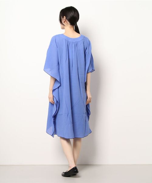 「NICOLE white」 7分袖ワンピース FREE オフホワイト レディース_画像3