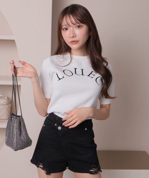 「LIPSERVICE」 半袖ニット FREE ホワイト レディース_画像7