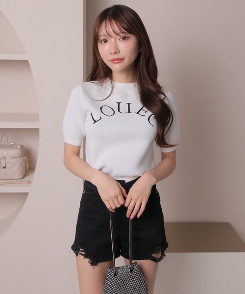 「LIPSERVICE」 半袖ニット FREE ホワイト レディース_画像8